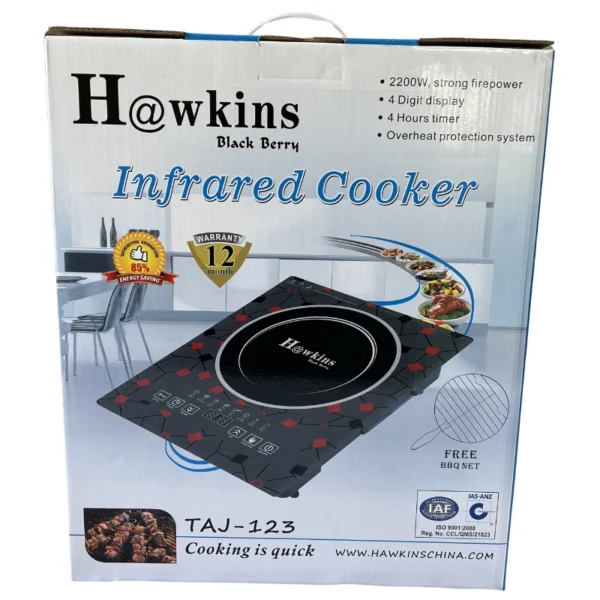 Hawkins Black Berry Infrared Electric Cooker – 2200watt - Image 4